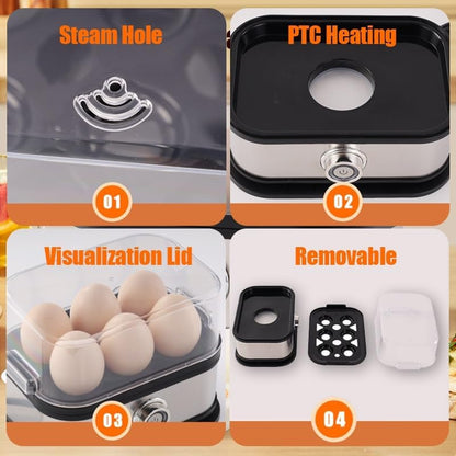 🏆Flash Sale⚡ 50K+ SOLD! Almost Gone-💥Effortless Egg Cooking with the Ultimate Stainless Steel Egg Cooker 🍳✨ .Best gifts